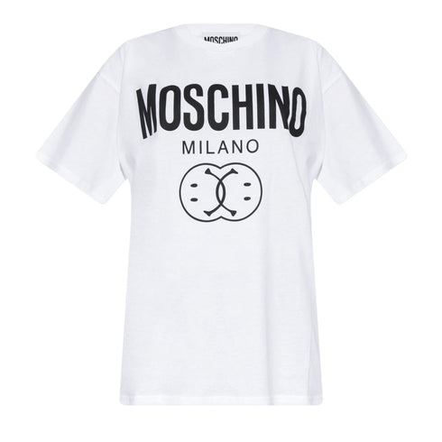 Moschino Double Smiley White Oversize T-Shirt 222EA07019541 2001